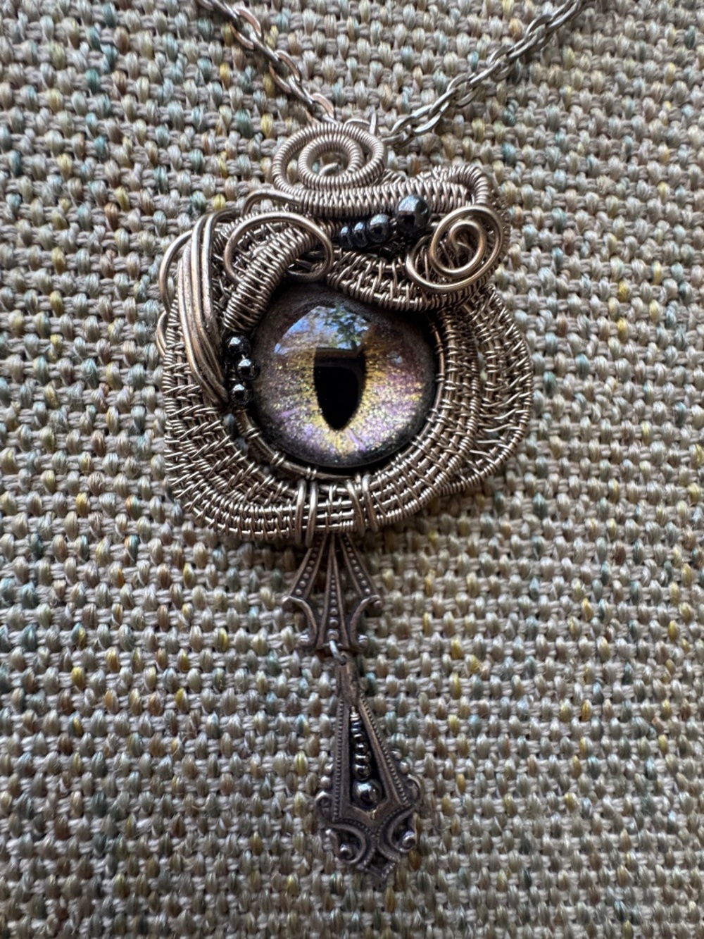 Twisted Sister Gothic Eye Pendant